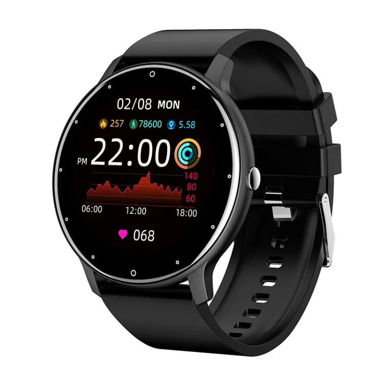 ZL02 心拍数モニタリング歩数計スマートウォッチ シリコンバンド（ブルー）、シリコンバンド（ブラック）、シリコンバンド（ピンク）、シリコンバンド（イエロー）
