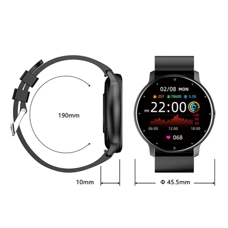 ZL02 心拍数モニタリング歩数計スマートウォッチ シリコンバンド（ブルー）、シリコンバンド（ブラック）、シリコンバンド（ピンク）、シリコンバンド（イエロー）