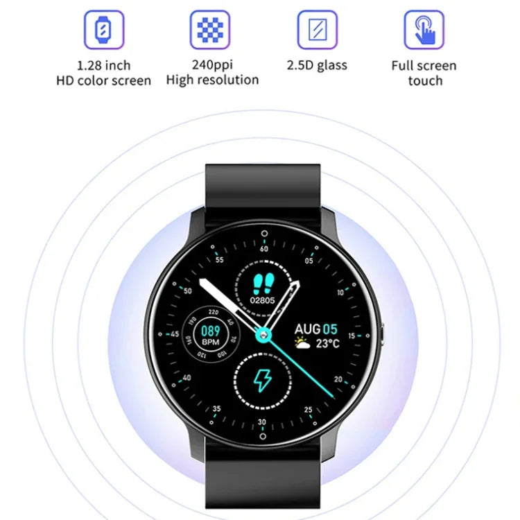 ZL02 心拍数モニタリング歩数計スマートウォッチ シリコンバンド（ブルー）、シリコンバンド（ブラック）、シリコンバンド（ピンク）、シリコンバンド（イエロー）