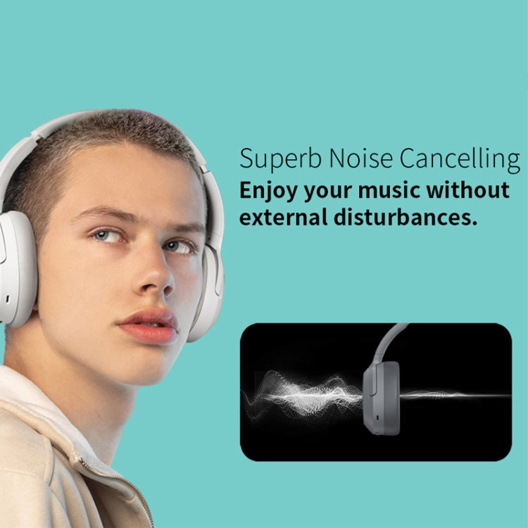 Edifier W820NB Bluetooth ワイヤレスノイズキャンセリングスポーツミュージックヘッドセット、W820NB ホワイト、W820NB グレー