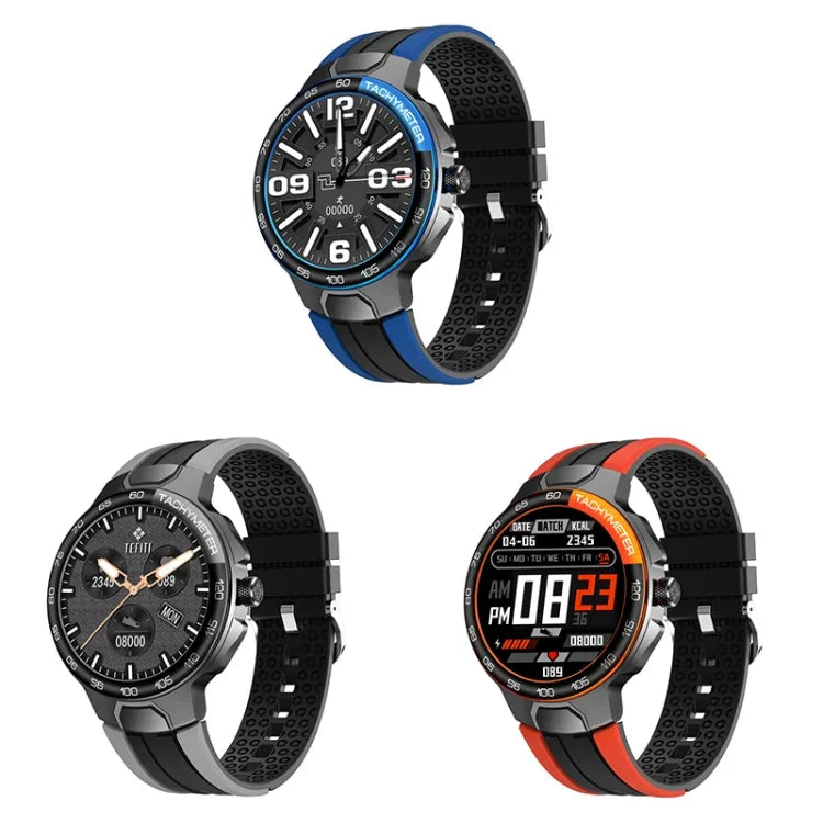 Wearkey E15 1.28インチ スマート心拍数モニタリング タッチスクリーンウォッチ、ブルー、シルバーグレー、オレンジ