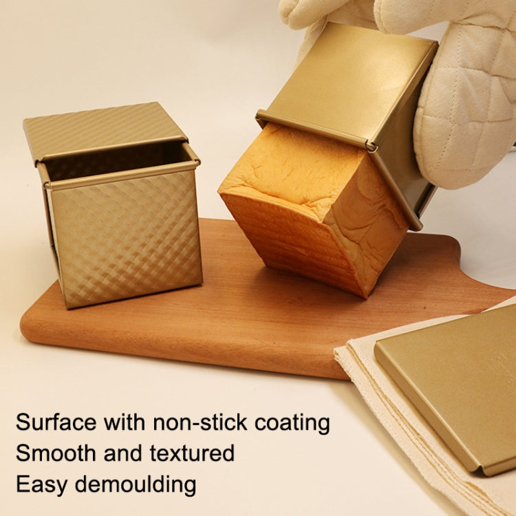 スクエアトーストボックス ノンスティックウォーターキューブトーストモールド、スタイル：8832 8x7.5x6.5cm リップルゴールド、8759 11.8x11x10.3cm ノーリップルゴールド、8772 8x7.5x6.5cm ノーリップルゴールド、8765 11.8x11x10.3cm リップルゴールド