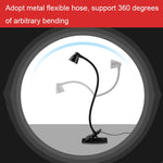 668A001 USB 360 Degree Bend Hose Desk Lamp, Spec:, White Stepless Dimming, Black Stepless Dimming, White Two-speed Dimming, Black Two-speed Dimming