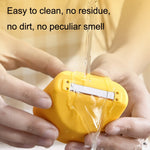 キッチンスプラッシュ耐性ステンレス製家庭用フルーツピーラー、5個セットレモンイエロー、5個セットアップルグリーン