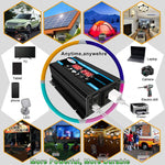 ソーラーパワーシステム インバーター 30Aコントローラー＋18W 12Vソーラーパネル、仕様：、ブラック 12V→110V、ブラック 12V→220V、イエロー 12V→110V、イエロー 12V→220V