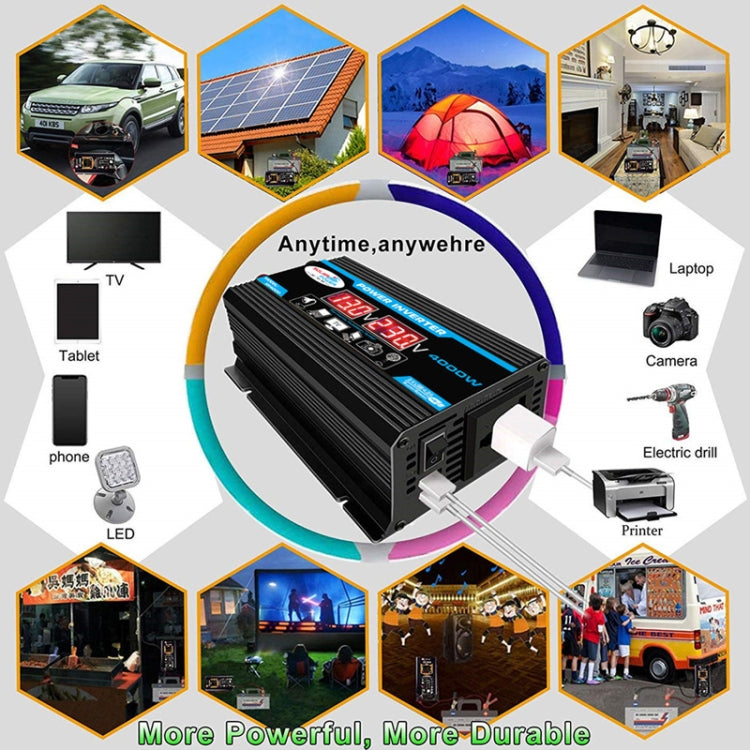 ソーラーパワーシステム インバーター 30Aコントローラー＋18W 12Vソーラーパネル、仕様：、ブラック 12V→110V、ブラック 12V→220V、イエロー 12V→110V、イエロー 12V→220V