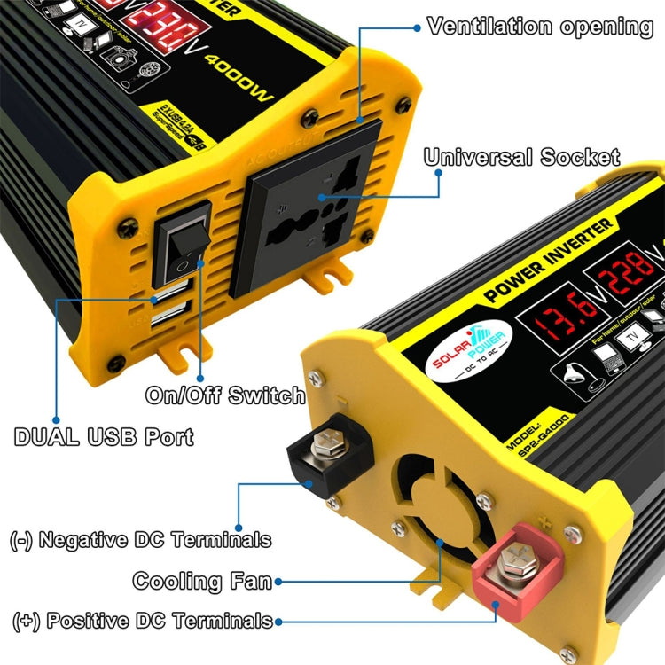 Home Solar Generator Inverter+30A Controller+18W 12V Solar Panel, Specification:, Black 12V To 220V, Black 12V To 110V, Yellow 12V To 220V, Yellow 12V To 110V