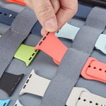 ロングストラップ収納バッグ ハンドヘルド付き Apple Watch用 シングルレイヤー（ブラック）、シングルレイヤー（グレー）、ダブルレイヤー（ブラック）、ダブルレイヤー（グレー）、ダブルレイヤー（イエローレオパード）、ダブルレイヤー（ピンクレオパード）