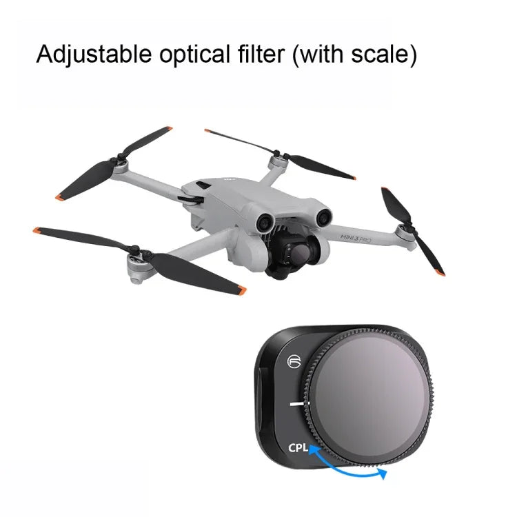 RCSTQ アルミ合金調整可能フィルターアクセサリー DJI Mini 3 Pro用、スタイル：UV+CPL+ND8+ND16+ND32+ND64 6イン1、CPL、ND8、ND16、ND32、ND64、4イン1セット、6イン1セット