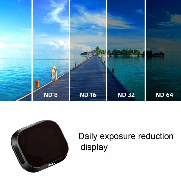 RCSTQ アルミ合金調整可能フィルターアクセサリー DJI Mini 3 Pro用、スタイル：UV+CPL+ND8+ND16+ND32+ND64 6イン1、CPL、ND8、ND16、ND32、ND64、4イン1セット、6イン1セット