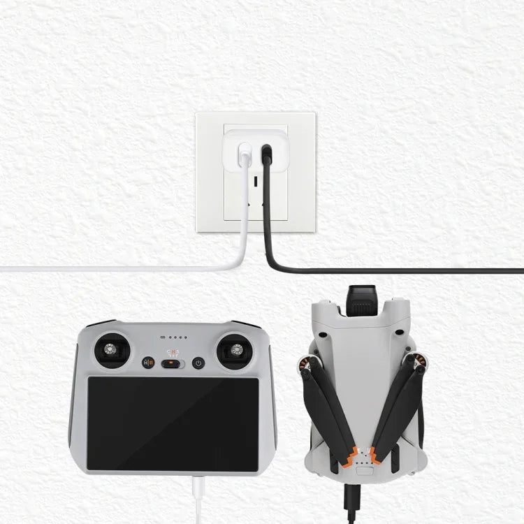 RCSTQ ドローン用30Wデュアルポート窒化ガリウム充電器 DJI Mini 2/Mini 3 Pro対応 DJI Mini 2用窒化ガリウム充電器