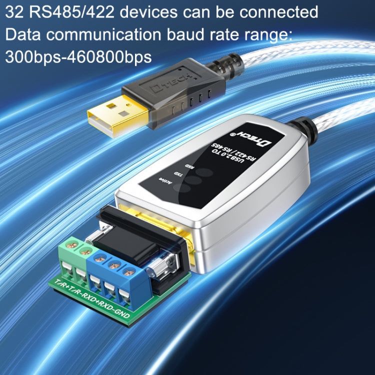 DTECH DT-5119 0.5m USB から RS485/422 産業用コンバーター シリアル通信アダプター、DT-5119 0.5m