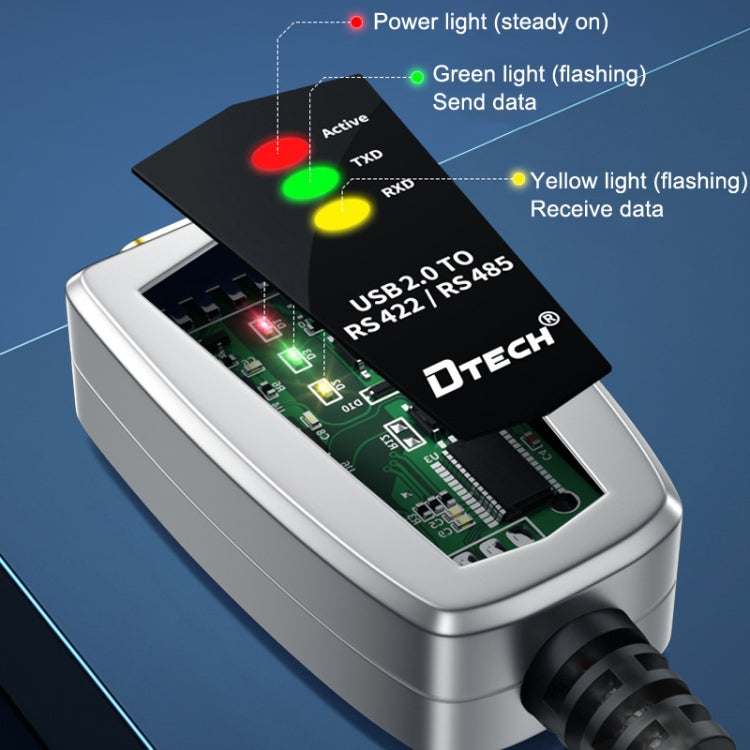 DTECH DT-5119 0.5m USB から RS485/422 産業用コンバーター シリアル通信アダプター、DT-5119 0.5m