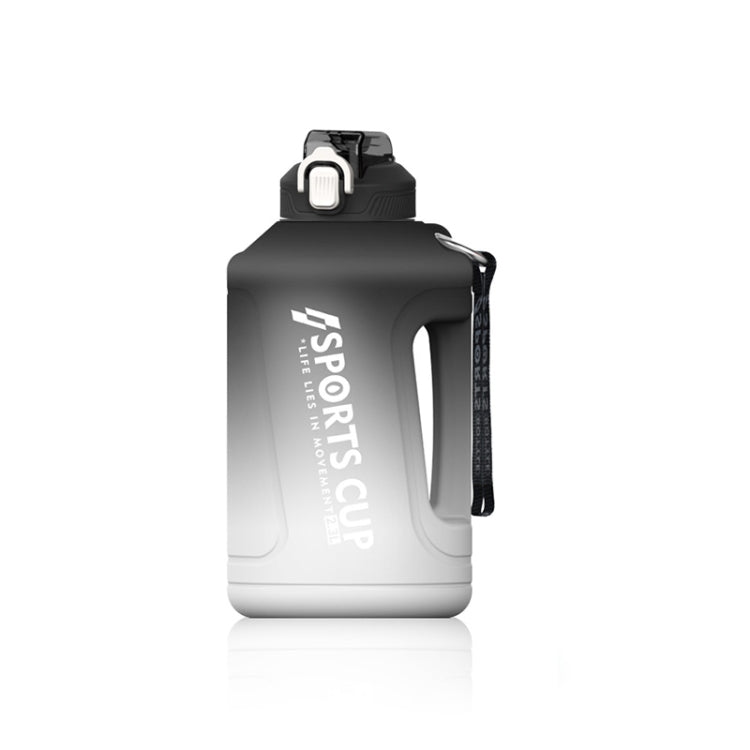 大容量グラデーションストローカップ スポーツボトル 目盛り付き、1500ml、2300ml、3800ml