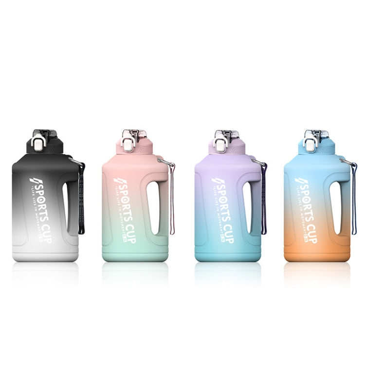 大容量グラデーションストローカップ スポーツボトル 目盛り付き、1500ml、2300ml、3800ml