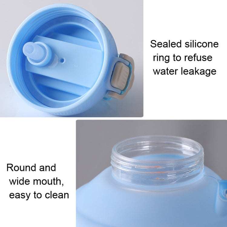 大容量グラデーションストローカップ スポーツボトル 目盛り付き、1500ml、2300ml、3800ml