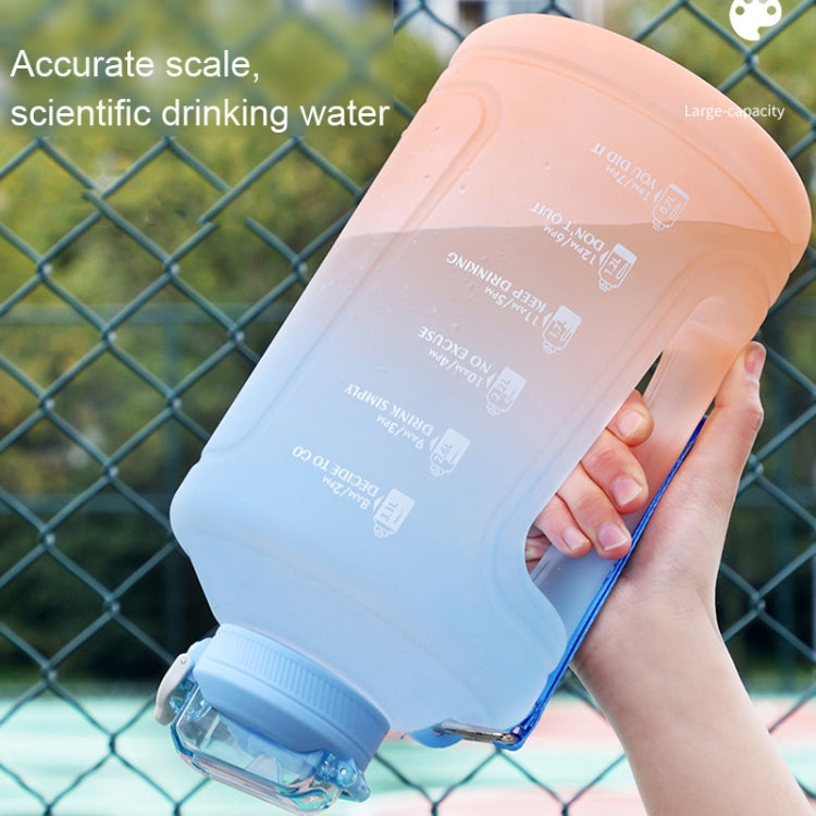 大容量グラデーションストローカップ スポーツボトル 目盛り付き、1500ml、2300ml、3800ml