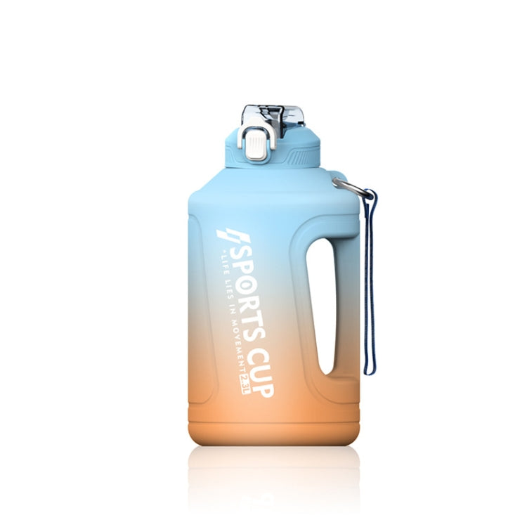 大容量グラデーションストローカップ スポーツボトル 目盛り付き、1500ml、2300ml、3800ml