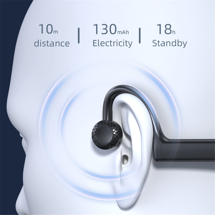 KS-19 Bluetooth ヘッドセット 音導ハンギングネックビジネスヘッドホン、KS-19 ブラック
