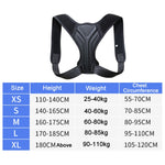 大人子供用目立たない通気性猫背防止矯正ベルト XS、S、M、L、XL