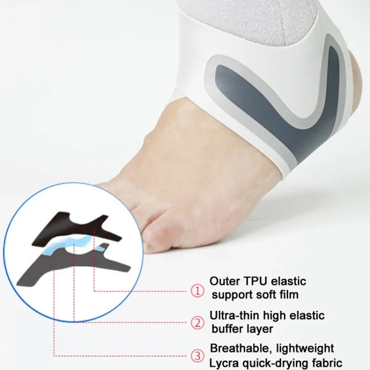 薄型通気性コンプレッション足首捻挫固定ストラップ、サイズ：左足(S)、左足(M)、右足(M)、左足(L)、右足(L)、左足(XL)、右足(XL)