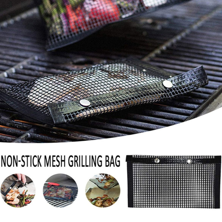 Vc005 BBQノンスティックメッシュグリルバッグ、サイズ：ブラック（24 x 14cm）、ブラック（22 x 27cm）、ブラック（30 x 27cm）、ブラック（40 x 30cm）