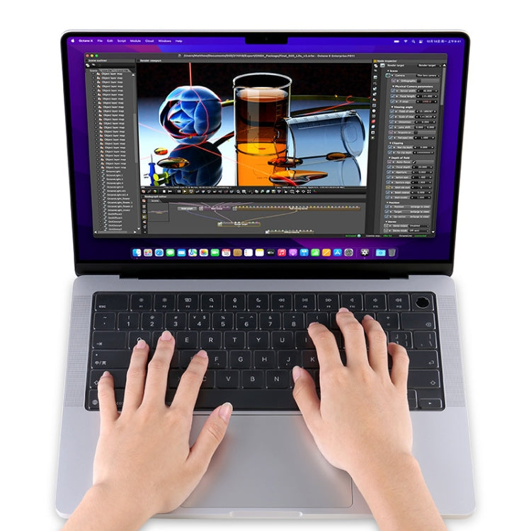 JRC 防水ノートパソコンキーボードフィルム、MacBook Pro 14 A2442用