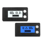 防水LCD二線式鉛酸リチウムバッテリー用デジタル電圧計、8-100V（ホワイト）、8-100V（ブルー）、8-72V（ホワイト）、8-72V（ブルー）