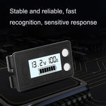 防水LCD二線式鉛酸リチウムバッテリー用デジタル電圧計、8-100V（ホワイト）、8-100V（ブルー）、8-72V（ホワイト）、8-72V（ブルー）