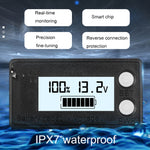 防水LCD二線式鉛酸リチウムバッテリー用デジタル電圧計、8-100V（ホワイト）、8-100V（ブルー）、8-72V（ホワイト）、8-72V（ブルー）