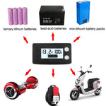 防水LCD二線式鉛酸リチウムバッテリー用デジタル電圧計、8-100V（ホワイト）、8-100V（ブルー）、8-72V（ホワイト）、8-72V（ブルー）