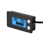 防水LCD二線式鉛酸リチウムバッテリー用デジタル電圧計、8-100V（ホワイト）、8-100V（ブルー）、8-72V（ホワイト）、8-72V（ブルー）