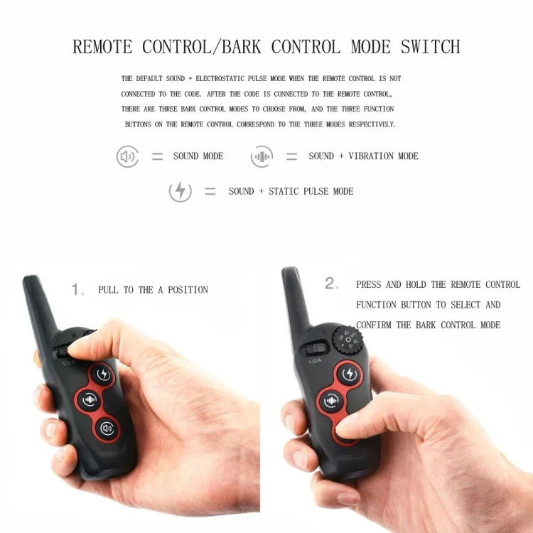 リモートコントロールトレーナー犬首輪 自動鳴き止め器, 1対1 レッド, 1対1 ブラック, 1対1 オレンジ, 1対2 レッド＋オレンジ