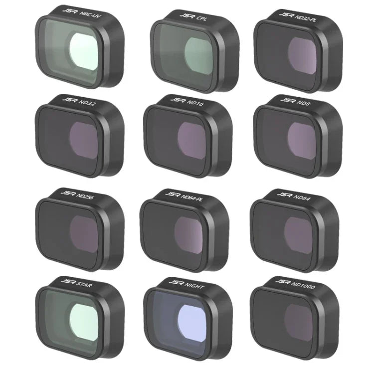 JUNESTAR DJI Mini 3 Pro用フィルター、モデル：MCUV JSR-1663-01、CPL JSR-1663-02、ND8 JSR-1663-03、ND16 JSR-1663-04、ND32 JSR-1663-05、ND64 JSR-1663-06、ND256 JSR-1663-07、ND1000 JSR-1663-08、ND8PL JSR-1663-09、ND16PL JSR-1663-10、ND32PL JSR-1663-11