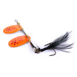 HENGJIA SP304 6.5cm 13g フェザーフック回転スパンコールロードルアーベイト、SP304 イエロー、SP304 オレンジレッド、SP304 ブラック