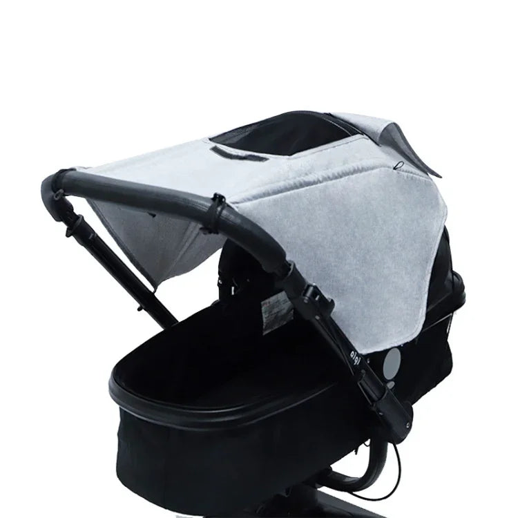 Universal Baby Stroller Accessories Sun Shade Cover With Visible Sunroof, Gray, Pink, Black