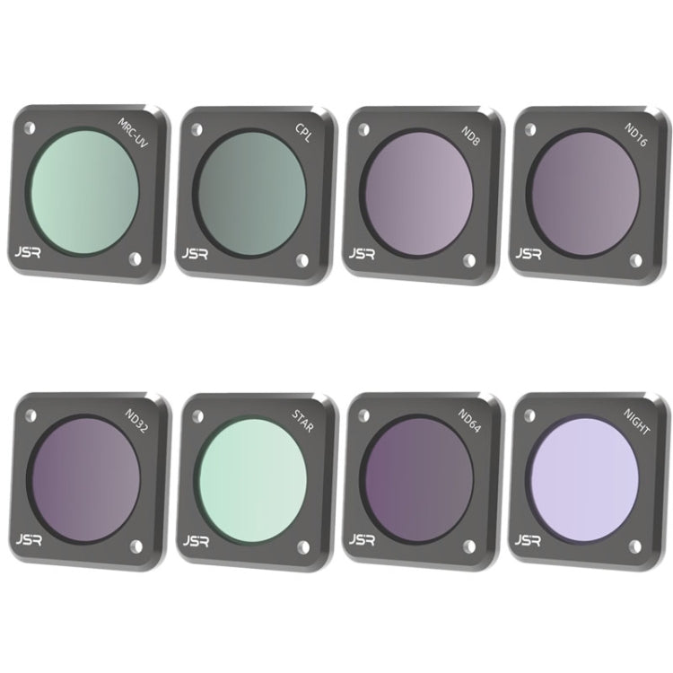 JUNESTAR DJI Action 2用アクションカメラフィルター、スタイル：CPL、ND4、ND8、ND16、ND32、ND64、ND1000、ND8PL、ND64PL、マクロ10X、ナイト、スター、CS-3IN1、CS-4in1、CS-4in1（NDPL）、CS-6IN1、CS-8in1