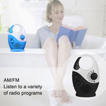 Sayin SY-950 ポータブル防水小型ラジオ AM/FMユニバーサルバンド高齢者用ラジオ、SY-950ブルー、SY-950ブラック