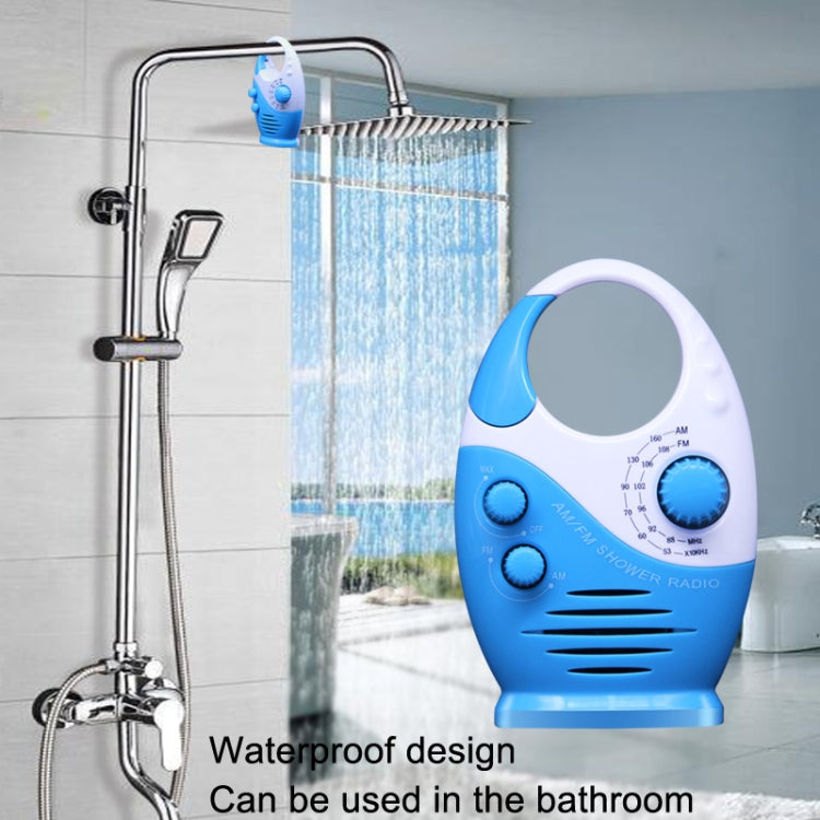 Sayin SY-950 ポータブル防水小型ラジオ AM/FMユニバーサルバンド高齢者用ラジオ、SY-950ブルー、SY-950ブラック
