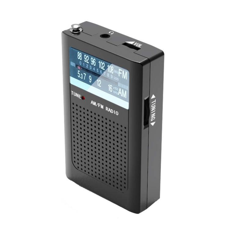 R06 小型FM/AMポインター周波数調整ラジオ アンテナ付きポケットレトロラジオ、R06