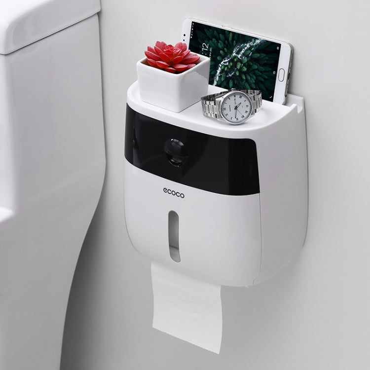 ECOCO E1804トイレ多機能二重層ティッシュラック、白＋グレー、白＋黒、ピンク＋ピンク、青＋青