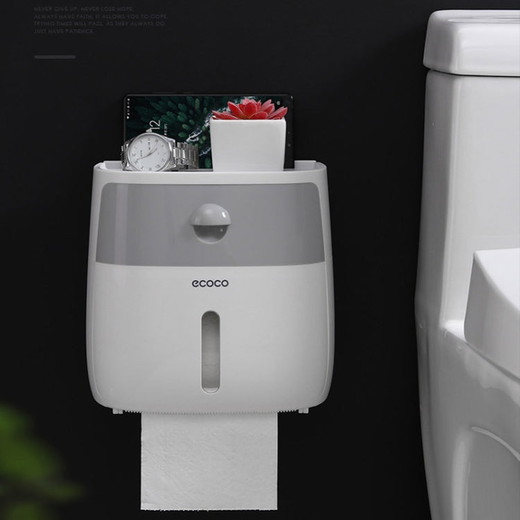 ECOCO E1804トイレ多機能二重層ティッシュラック、白＋グレー、白＋黒、ピンク＋ピンク、青＋青