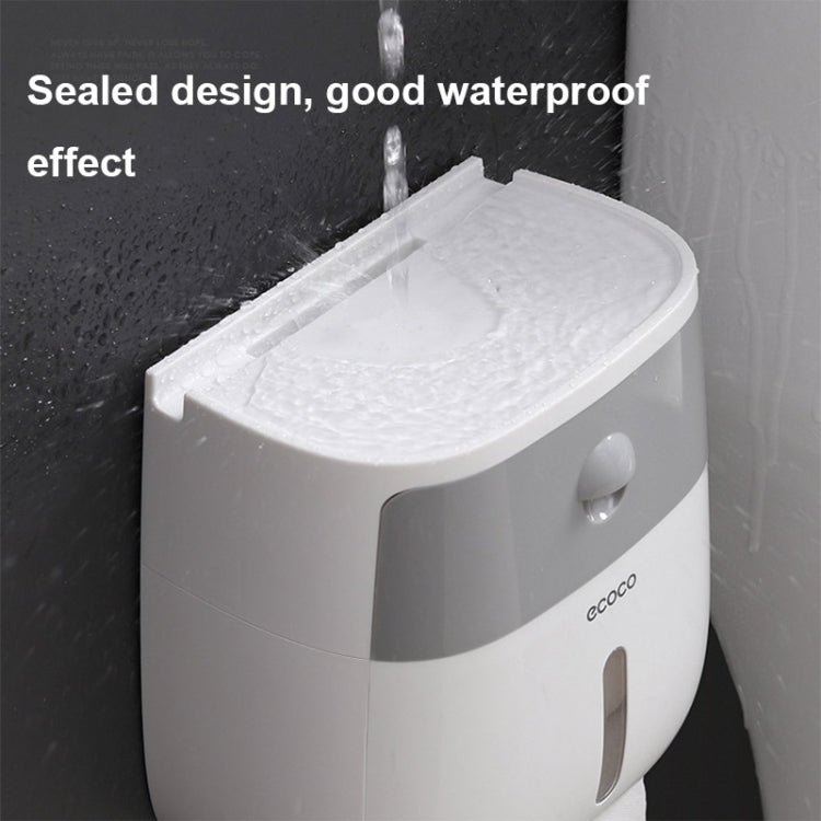ECOCO E1804トイレ多機能二重層ティッシュラック、白＋グレー、白＋黒、ピンク＋ピンク、青＋青