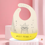 Baby Oil Spray Waterproof Silicone Bib Ultra-thin Saliva Towel, Pattern:, Rabbit BATT2, Lion Dot 2, Rabbit Glasses 2, Good Bear 2, Dinosaur World, Big&Small Dinosaur