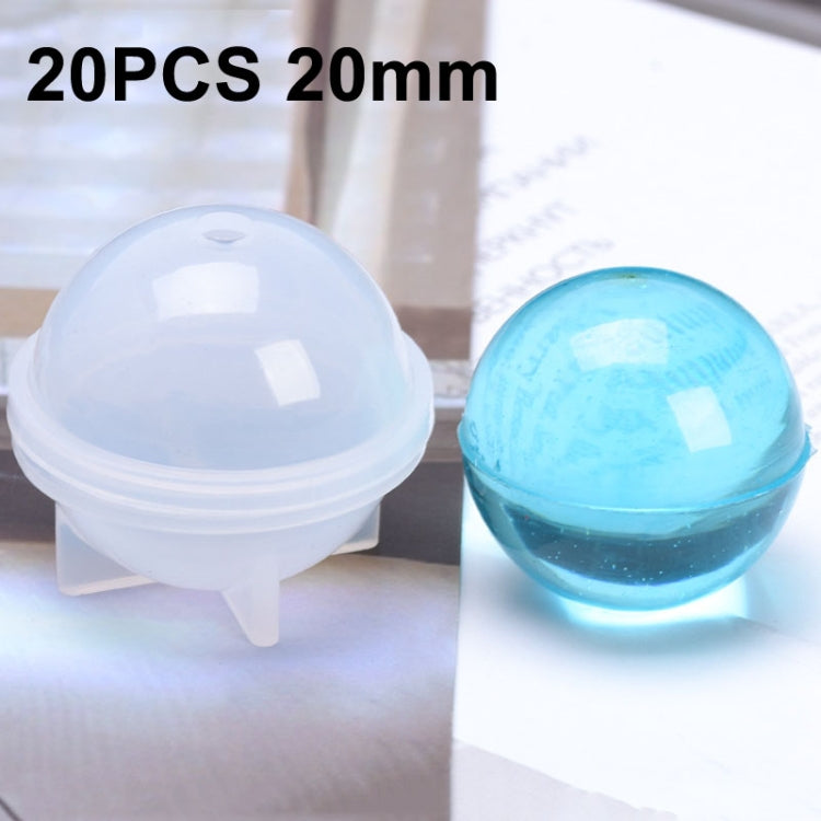 クリスタルエポキシボールシリコンモールド DIY手作りジュエリー球体製作用モールド 20個20mm、20個30mm、10個40mm、4個50mm、4個60mm