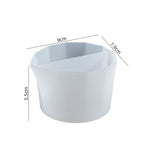 2個セット DIYクリスタルエポキシ カラーセパレーションカップ シリコントーニングカップ、スタイル：2個 2グリッド、2個 3グリッド、2個 4グリッド、2個 5グリッド