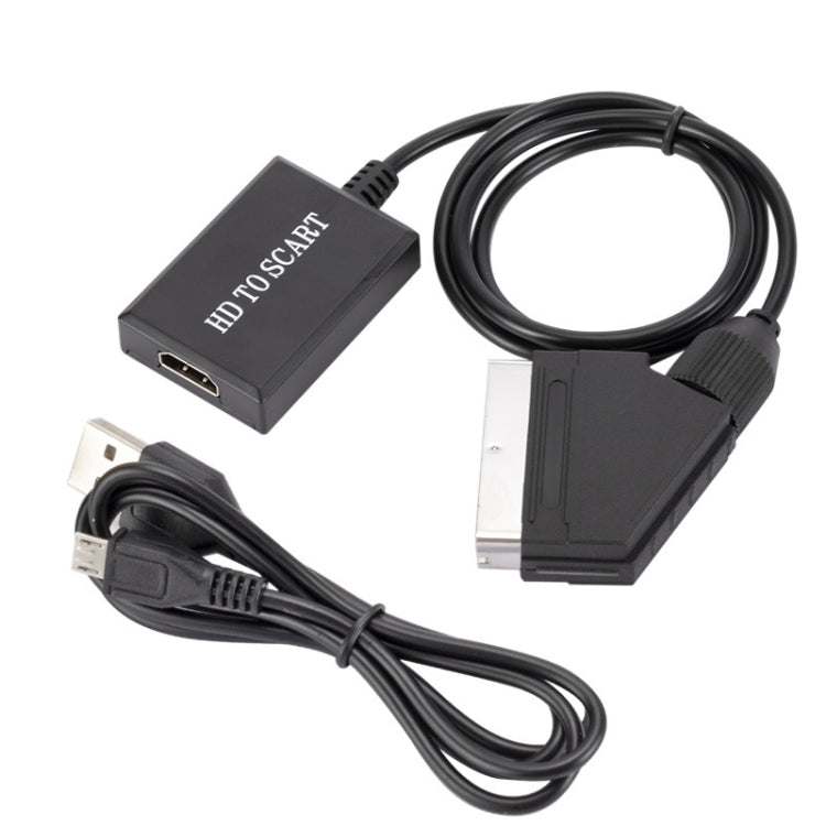HDMI から SCART 変換器 1080p HDビデオアダプター、HDMI から SCART 1080P