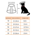 ペット保護用ヘッドギア 猫と犬用 噛みつき防止カラー 美容・手術後用 サイズ: No.7/8cm, No.7, No.6, No.5, No.4, No.3