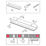 家庭用キッチンオフィス用壁掛けアクリル棚、アクリル棚 30x10x6cm、アクリル棚 40x10x6cm