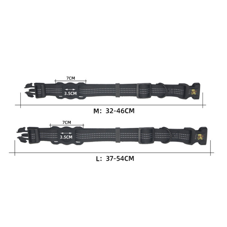 PUGGA GG1002 ポリエステルペットカラー 犬用GPSデバイス保護カラー、M、L
